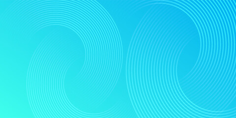 Abstract circle lines on light blue background. Geometric stripe line art design for poster, brochure, cover, website, header, web banner, presentation.