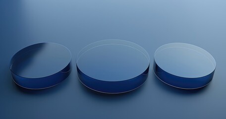 Ground glass, c4d effect, 3D modeling effect with lighting effect, background should be pure white, gradient blue, blue ground glass lighting effect the diagram 