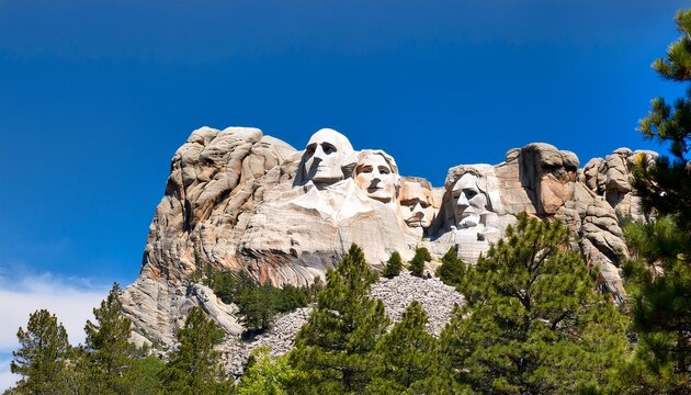 spring at mt rushmore national park in south dakota