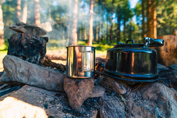 hot drink and kettle 