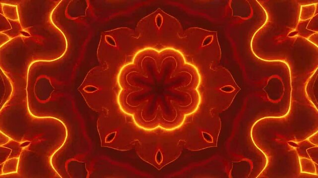 A mesmerizing 4K seamless loop of abstract kaleidoscope patterns with dynamic light effects.