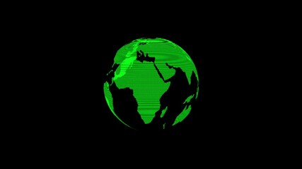 Abstract gray globe planet earth concept on the transparent background. Abstract gray globe planet earth, suitable for educational, modern explainers, or infographics. 4k video animation. - Powered by Adobe