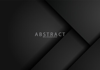 Fototapeta premium Silver frame background vector overlap layer on black space for text design