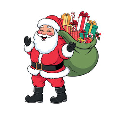 santa claus with gifts
