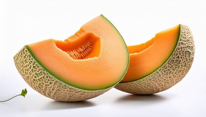 cantaloupe melon isolated on white background