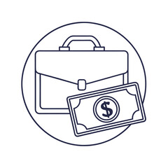 Briefcase money finance symbol dollar currency