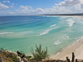 Praia Grande (Big Beach) Arraial do Cabo, Rio de Janeiro - Brazil: sunny morning, coastal...