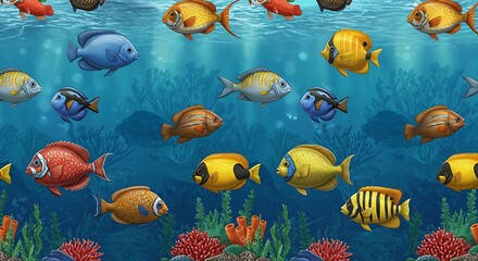 Obraz premium 深海彩色の楽園