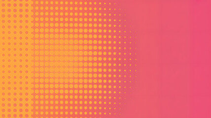 Fototapeta premium Retro halftone pattern shows dynamic gradient from yellow to pink that is ideal for design and graphic arts backgrounds.