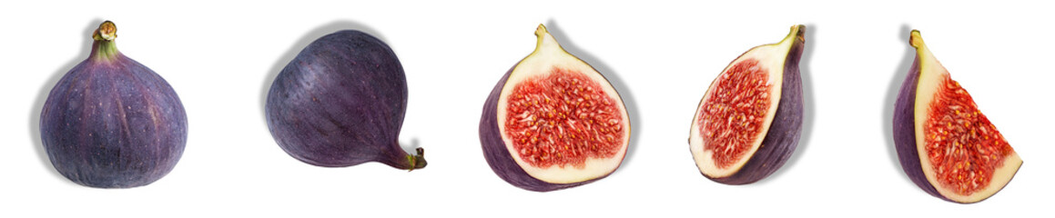 fresh figs isolated on transparent background