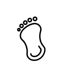 Footprint icon on transparent background for design and branding  