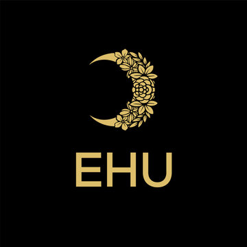 EHU Letter Initial Logo Design Template Vector Illustration