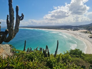 Praia Grande (Big Beach) Arraial do Cabo, Rio de Janeiro - Brazil: sunny morning, coastal...