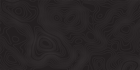 Topographic map lines, contour background. Geographic abstract grid.  Dark relief vector trendy background for flyer and banner