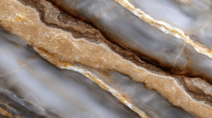 Beautiful marble texture with gray and beige tones, showcasing natural patterns and veins. Ideal for design projects