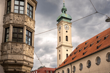 Historic Church Of The Holy Spirit In Munich: Elegant Baroque Architecture With Tower And Facade...