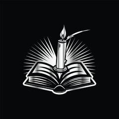 Serene Hammock Escape: Relaxing Book Reading Vector Logo for Literary Enthusiasts. Literary Bliss: Relaxing in a Hammock with a Book Vector Logo Design.