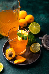 Fresh summer apricot healthy drink