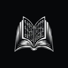 Serene Hammock Escape: Relaxing Book Reading Vector Logo for Literary Enthusiasts. Literary Bliss: Relaxing in a Hammock with a Book Vector Logo Design.