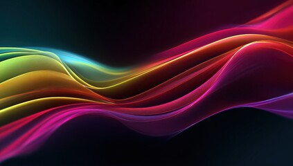 Obraz premium Vibrant Colorful Wave Design Background for Digital Art and Graphic Projects