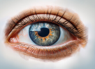 Fototapeta premium das menschliche Auge mit Wimpern - I