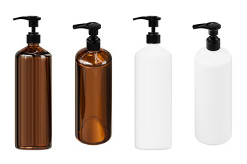 Shampoo bottle product mockup for presentation isolated background 3d rendering