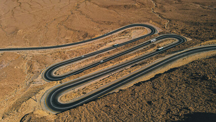 Winding Desert Road in Israel