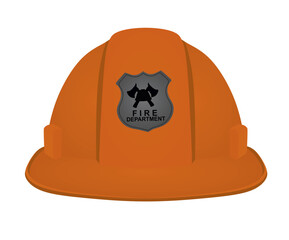 Fire department helmet. vector illustration	