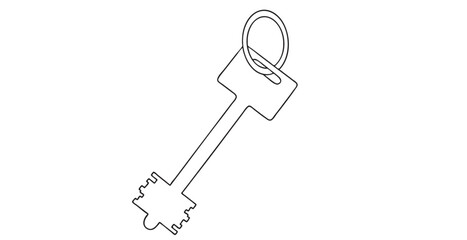 Black key line art