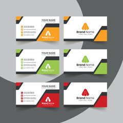 Elegant Business Card Designs Showcasing Brand Identity with 3 Colors Variation and Modern Aesthetics Presentation Template