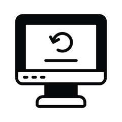 Well designed glyph icon of refresh system reload