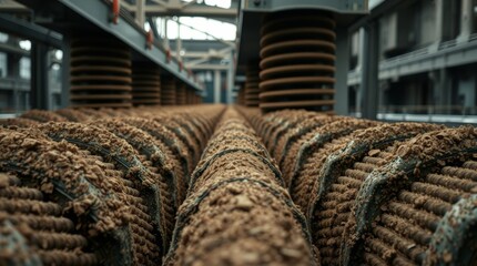 Rotating Industrial Screw Conveyors with Slurry Material