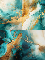 Fototapeta premium abstract watercolor background with clouds