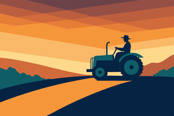 Fototapeta premium tractor on the beach