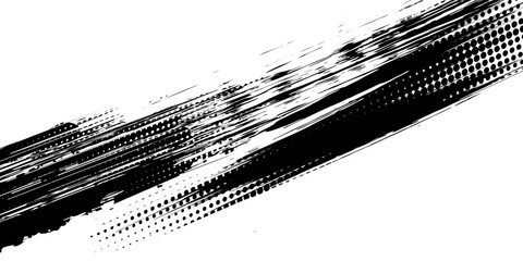 Glitch distorted grunge layer . Noise destroyed texture . Trendy defect error shapes . Overlay grunge texture . Distressed effect .Vector shapes with a halftone dots screen print texture