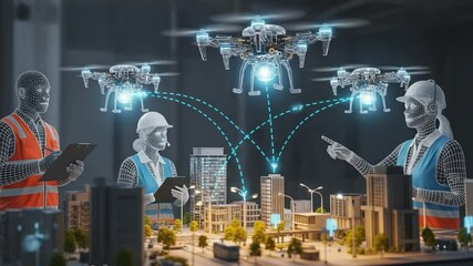 Innovative Technology Enhances Construction Site Management With Advanced Drones and Digital Tools - Powered by Adobe