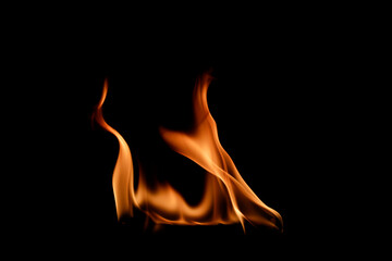 Vibrant Flames Dancing in the Dark Background