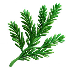 Obraz premium 3d icon Realistic rosemary sprig growing on a transparent background, perfect for food and cooking projects