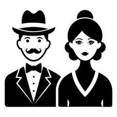 vector illustration of a couple