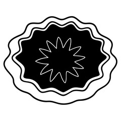 Tide Pool vector silhouette black design white background