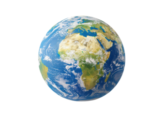 earth globe planet isolated on white or transparent png