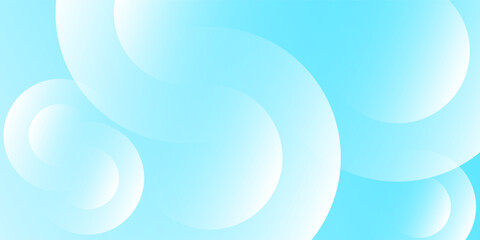 Minimalist banner background, pastel colorful, Light Blue gradations. Circle effect style geometric, abstract background. Vector Illustration