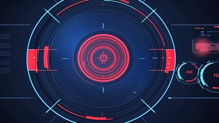 Futuristic technology interface with HUD elements and data streams visualization - Powered by Adobe