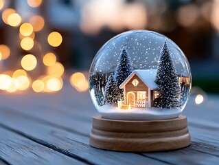 Snow globe with Christmas house