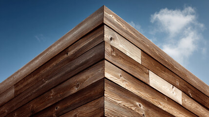 closeup of modern wooden building facades showcasing innovative wood processing technologies