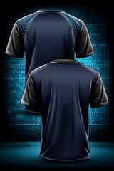 Dark blue athletic shirt design