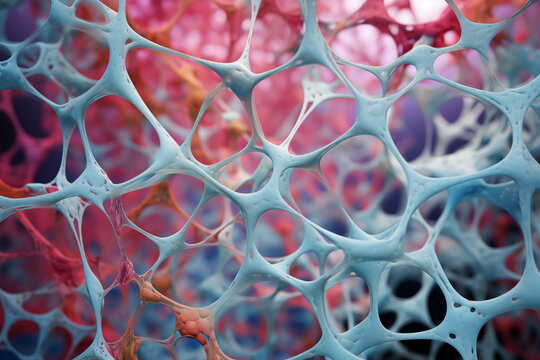 Porous network structure showing composite material