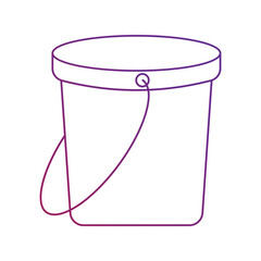 water bucket gradient outline icon with white background vector stock illustration