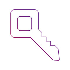 key gradient outline icon with white background vector stock illustration