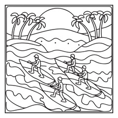 Summer: Bold and Easy Coloring Pages &ndash; Sunshine, Beach Days, Ice Cream, and More!